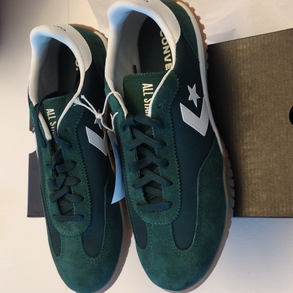 Converse Run Star Trainer. Green Envy/Egret/White. Low top Shoe. Unisex, Size 9 - Picture 9 of 16